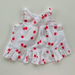 5 for $25 // Cherry Tank with open back - EUC